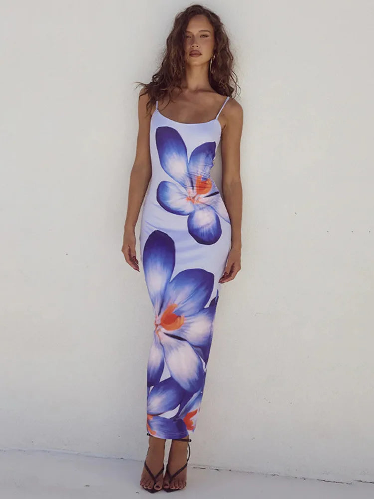 Mozision Floreal Print Long Dress